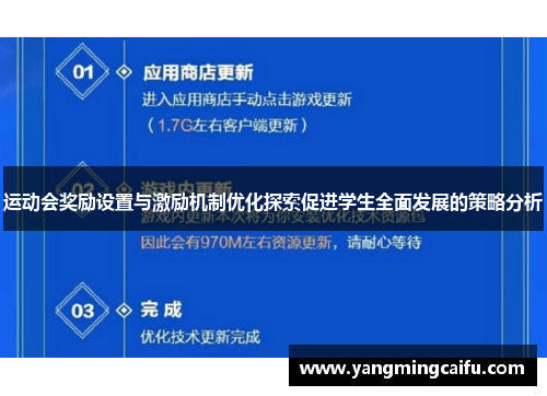 运动会奖励设置与激励机制优化探索促进学生全面发展的策略分析